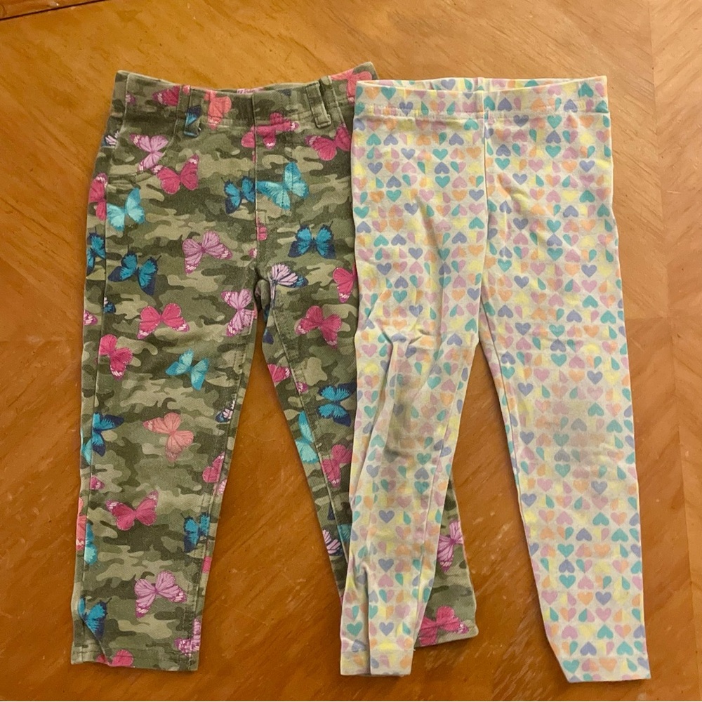 Kids Butterfly and Heart Print Leggings